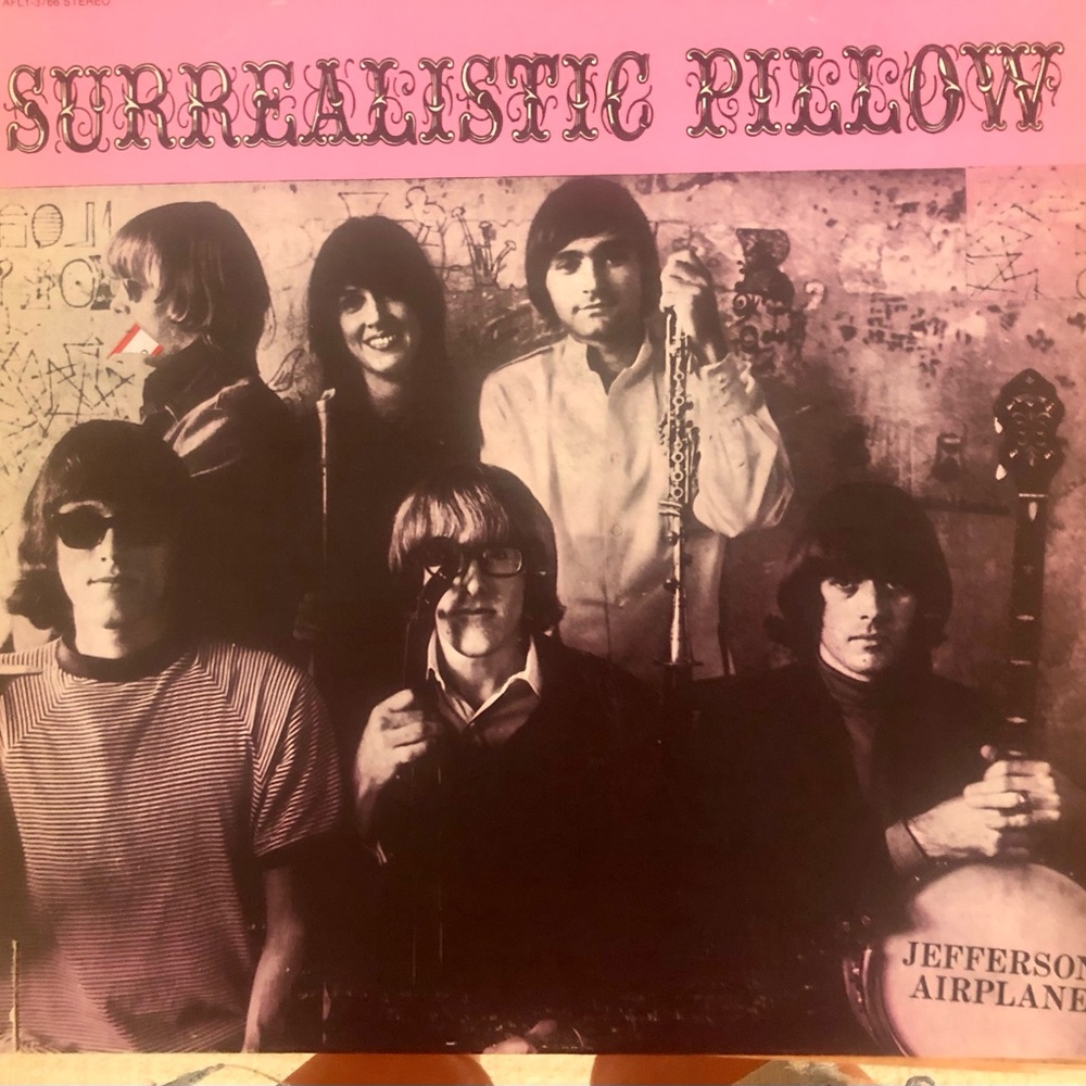 Jefferson Airplane vinyl 1967 Surrealist Pillow used like new no scratches